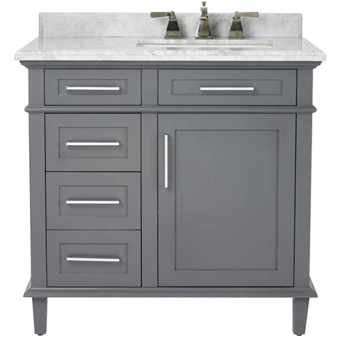Quartz vanity top includes rectangular white undermount sink, made of vitreous china. . Home decorators collection vanity
